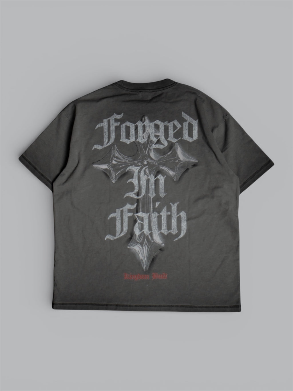 Forged in Faith Tee- Gray