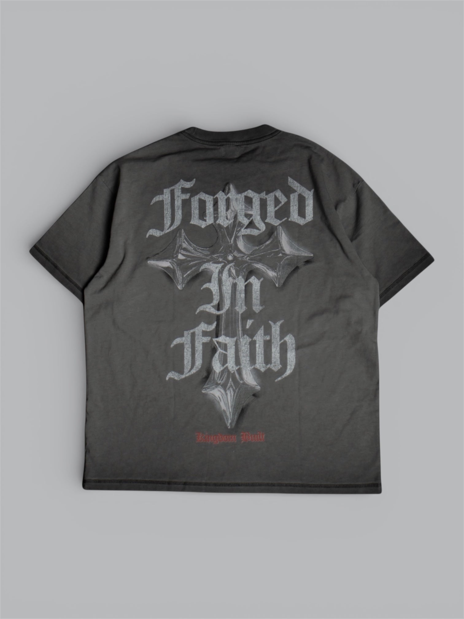 Forged in Faith Tee- Gray