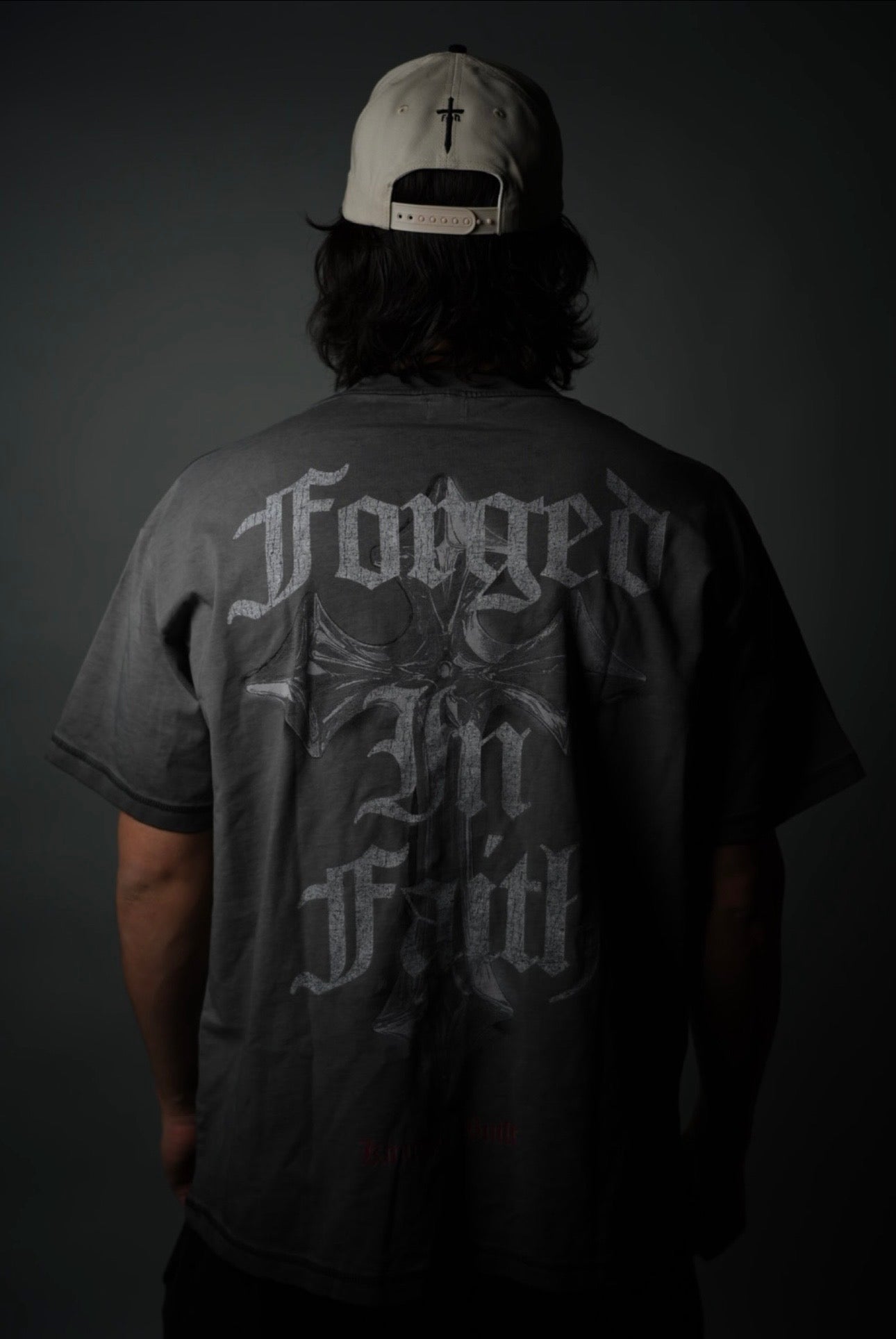 Forged in Faith Tee- Gray