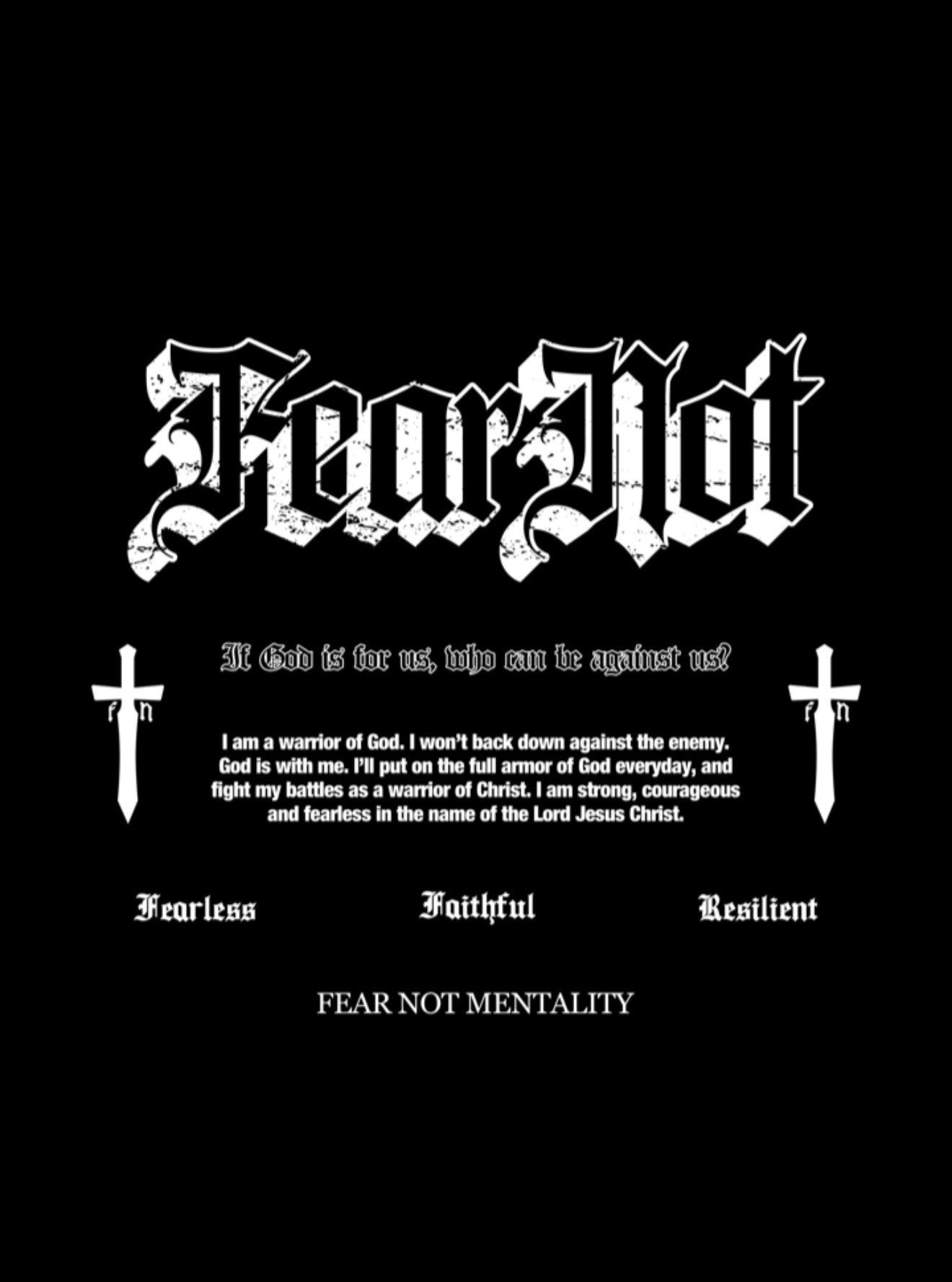 Warrior of God Zip Up Hoodie - Washed Black