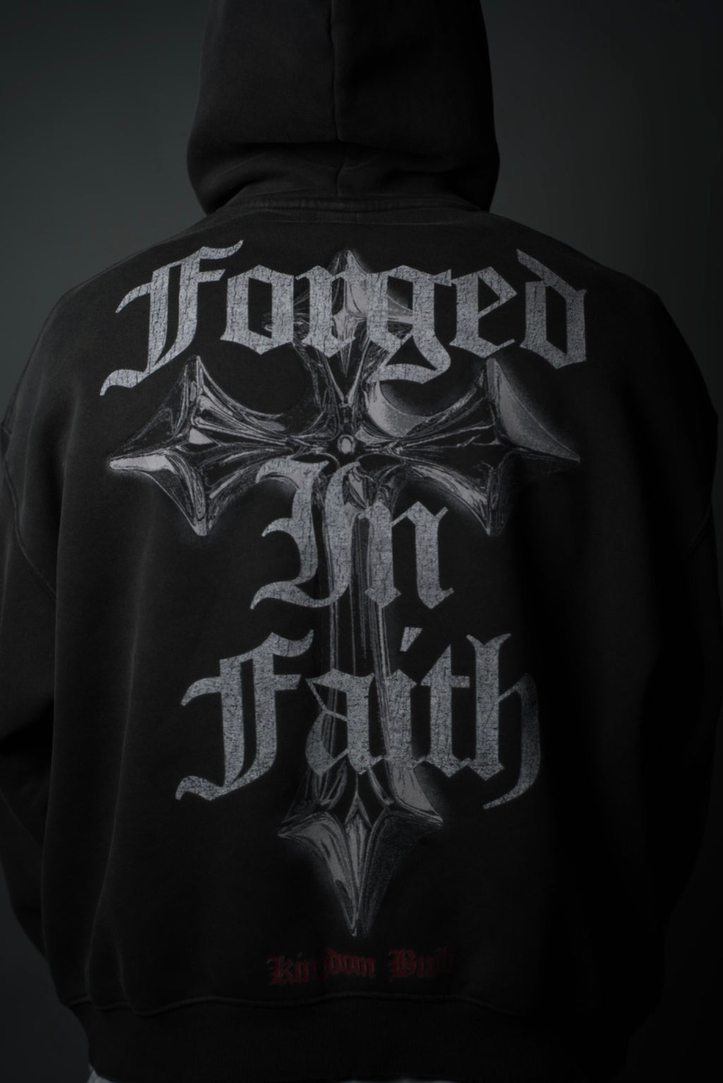 Forged in Faith Hoodie- Dark Grey