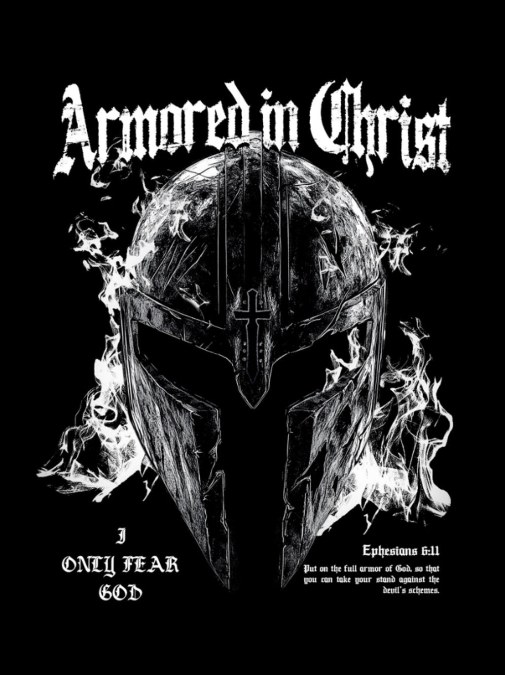 Armored in Christ Long Sleeve - Washed Black