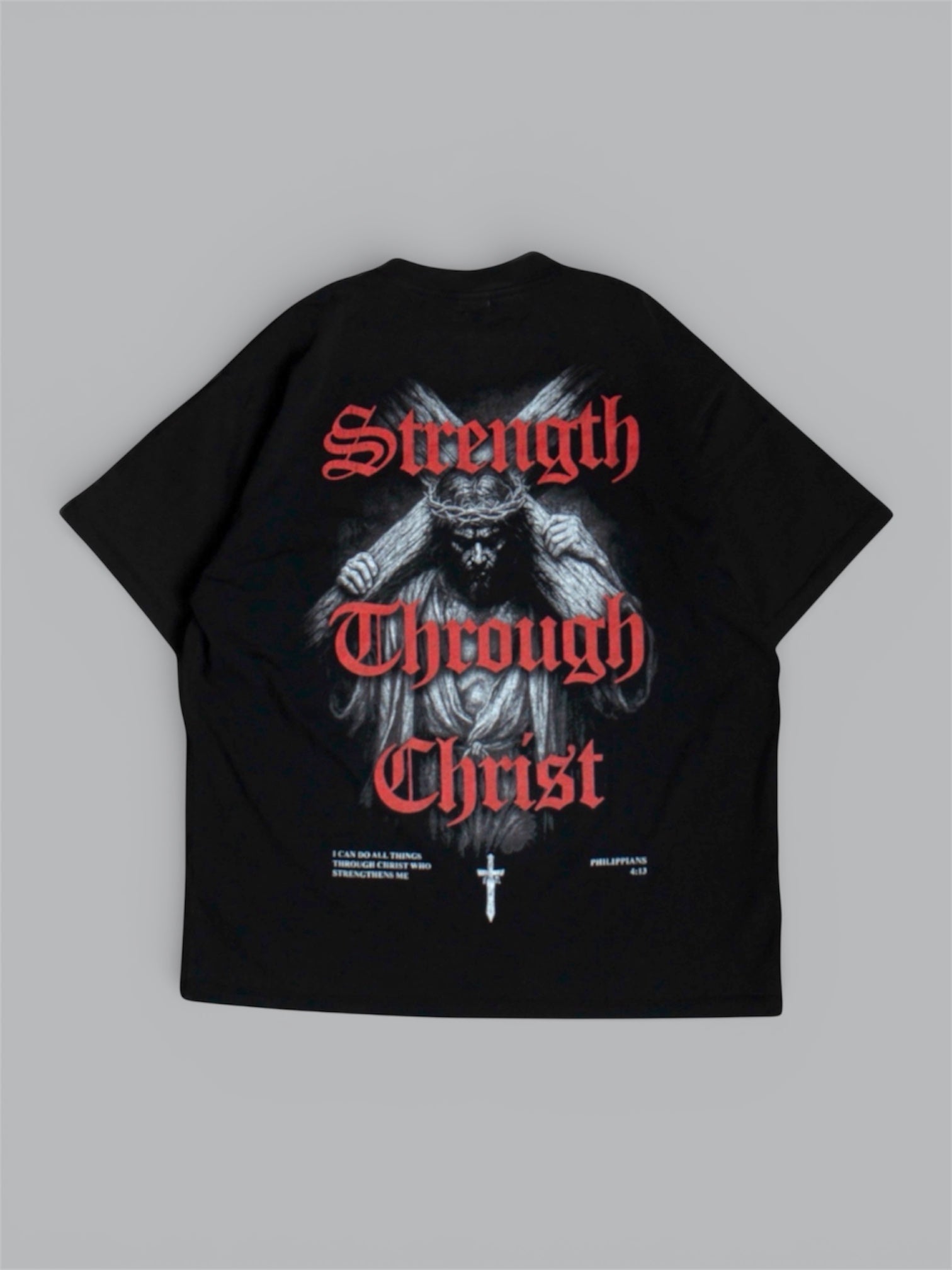 Strength Through Christ Tee- Black