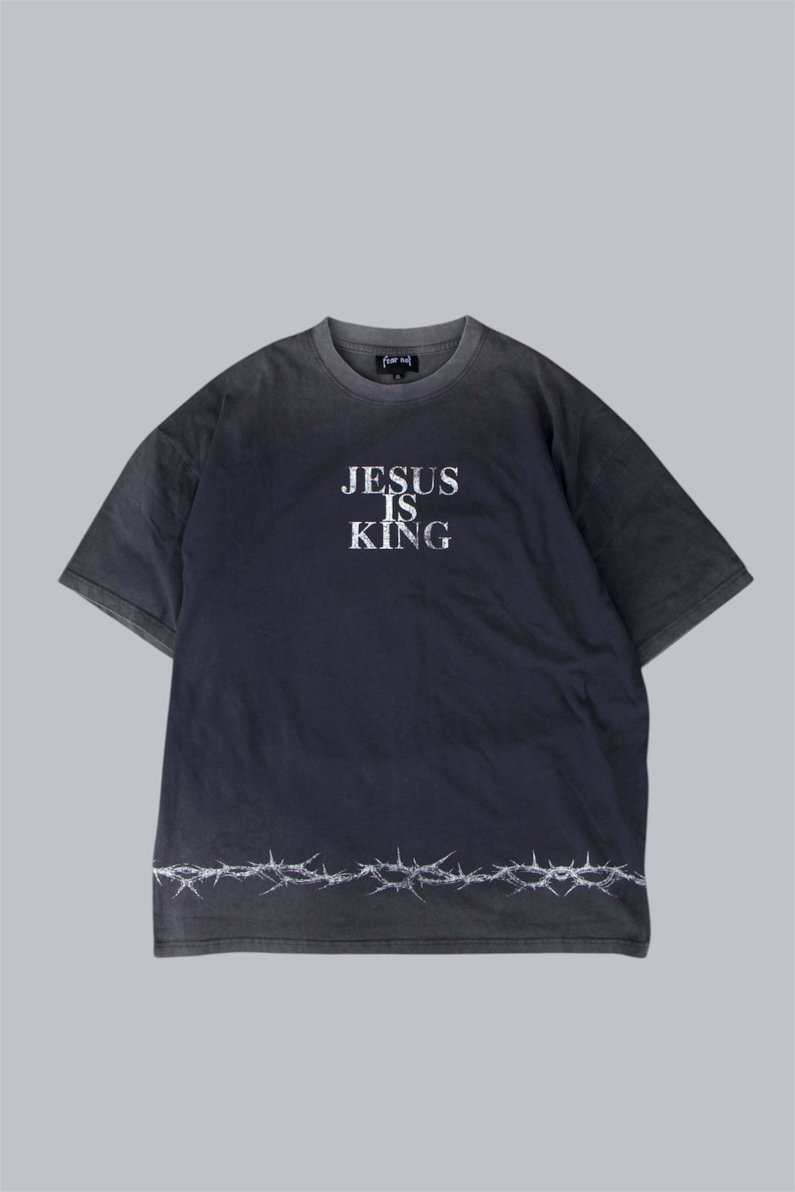 “Crowned in Thorns” tee - Space Grey
