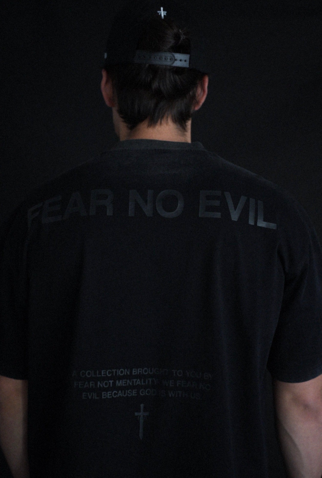 Fear No Evil “Premium” Tee - Fade Blackout