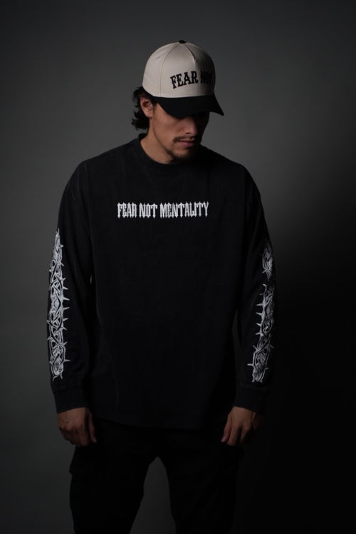 Armored in Christ Long Sleeve - Washed Black