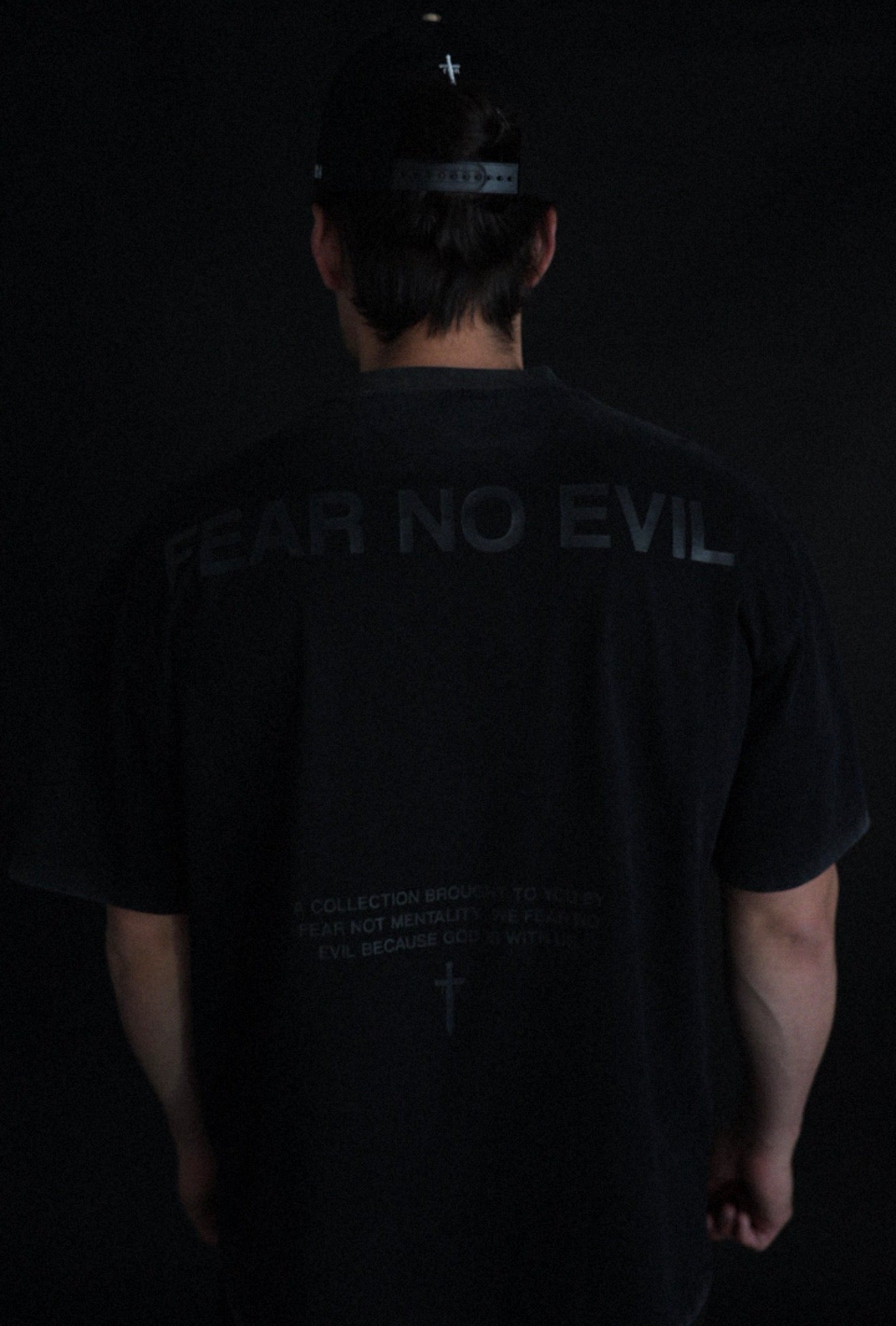 Fear No Evil “Premium” Tee - Fade Blackout