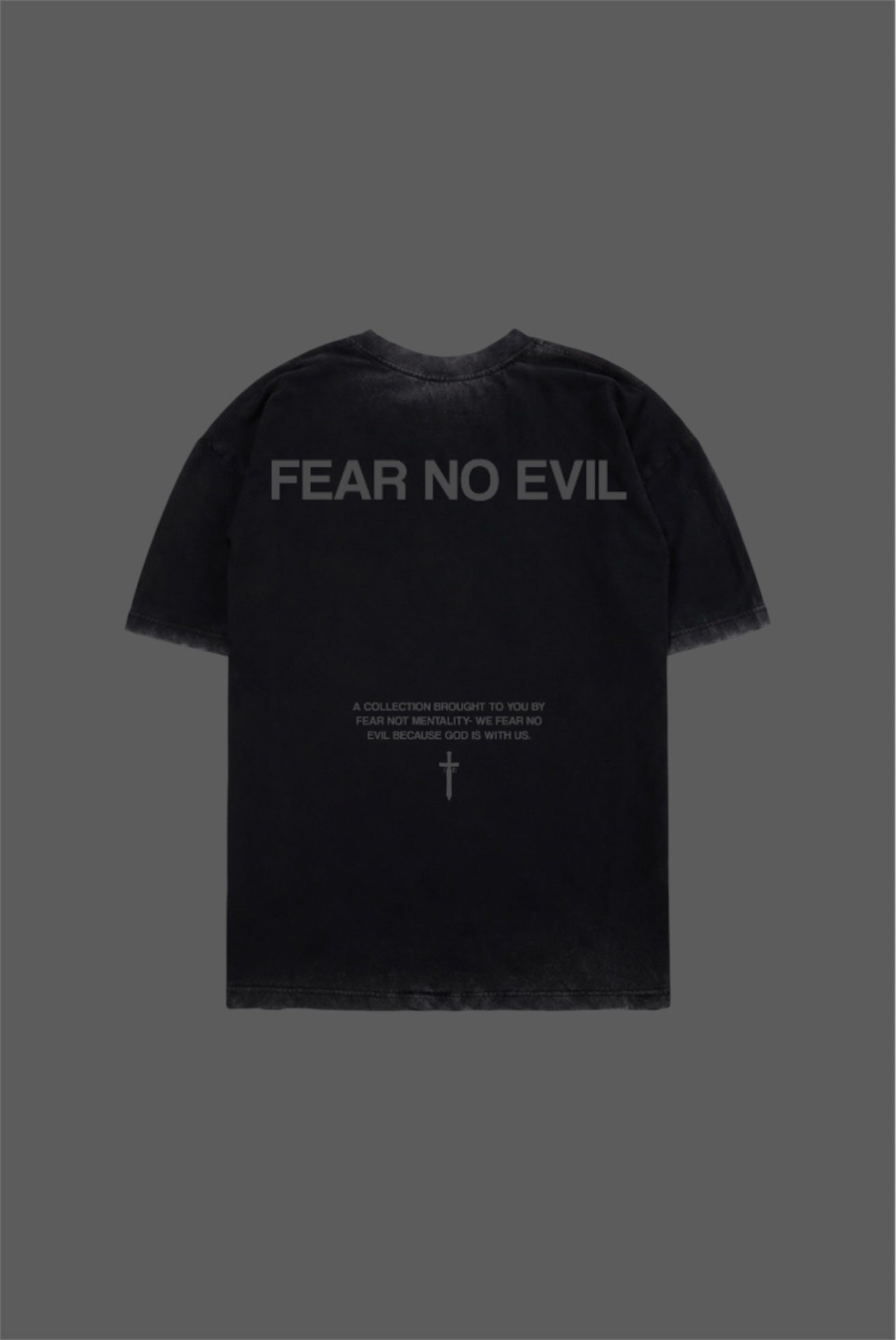 Fear No Evil “Premium” Tee - Fade Blackout
