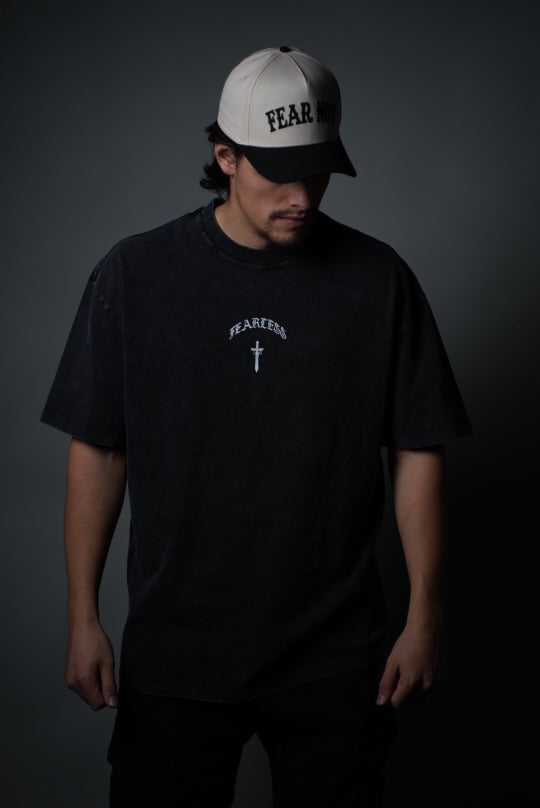 Fearless Amongst Lions Tee - Washed Black