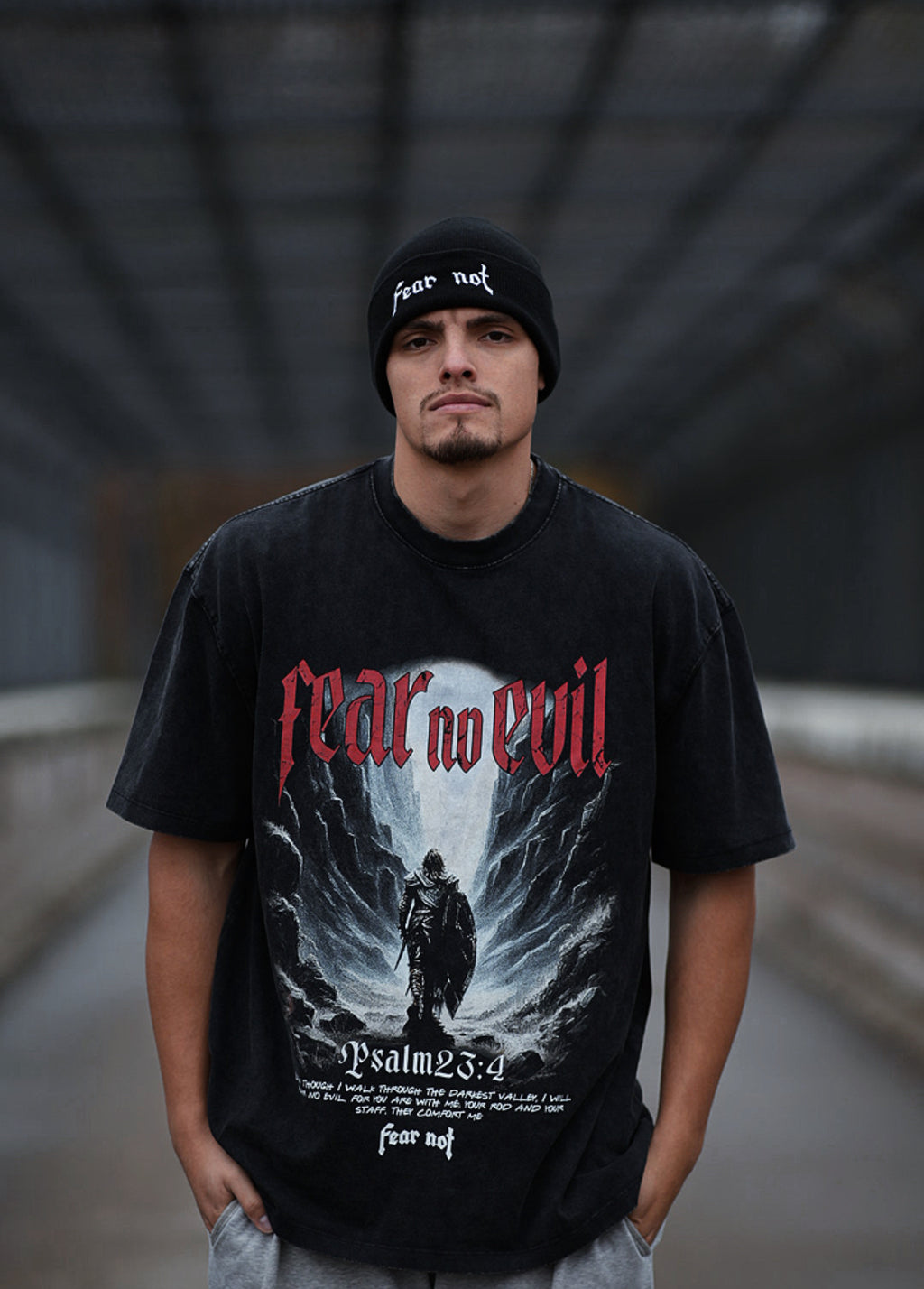 Fear No Evil "PREMIUM" Tee - Washed Black
