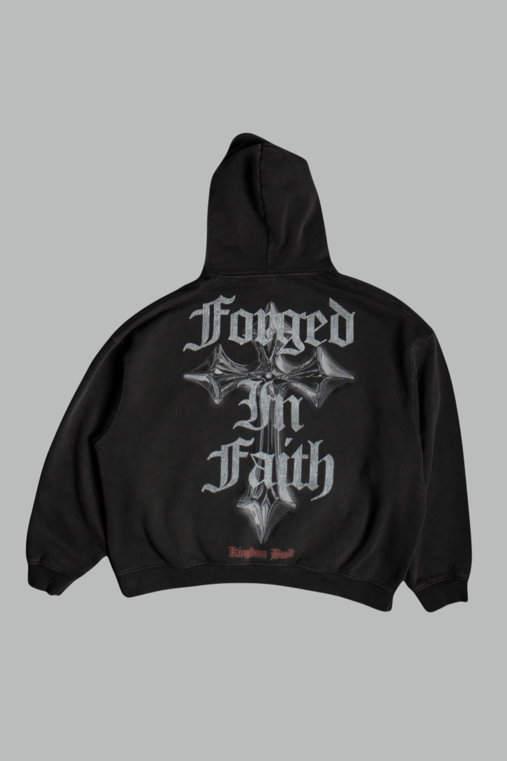 Forged in Faith Hoodie- Dark Grey