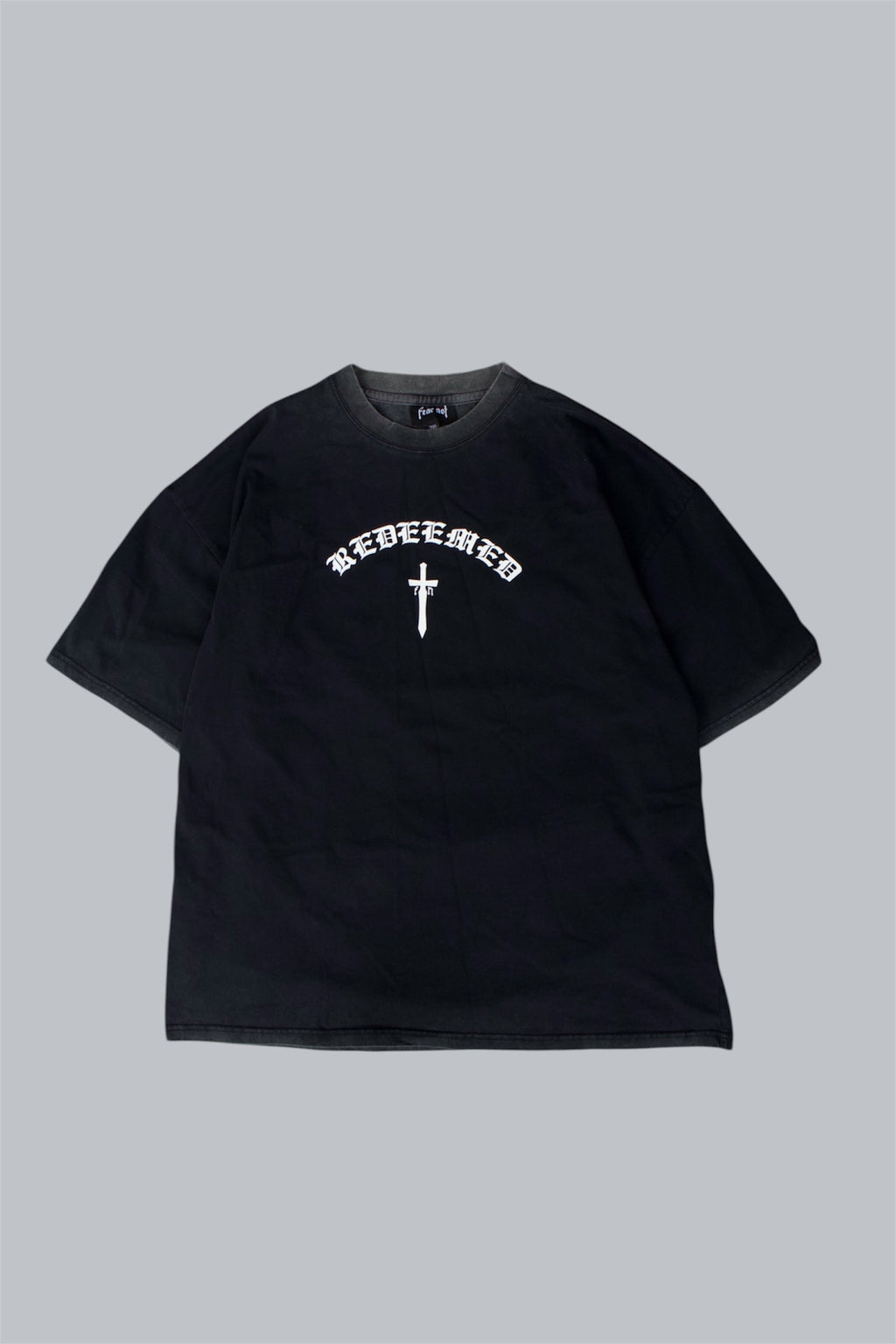 “Redeemed” tee - Fade Black
