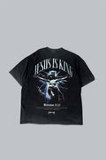 “Jesus is King” tee - Fade Black
