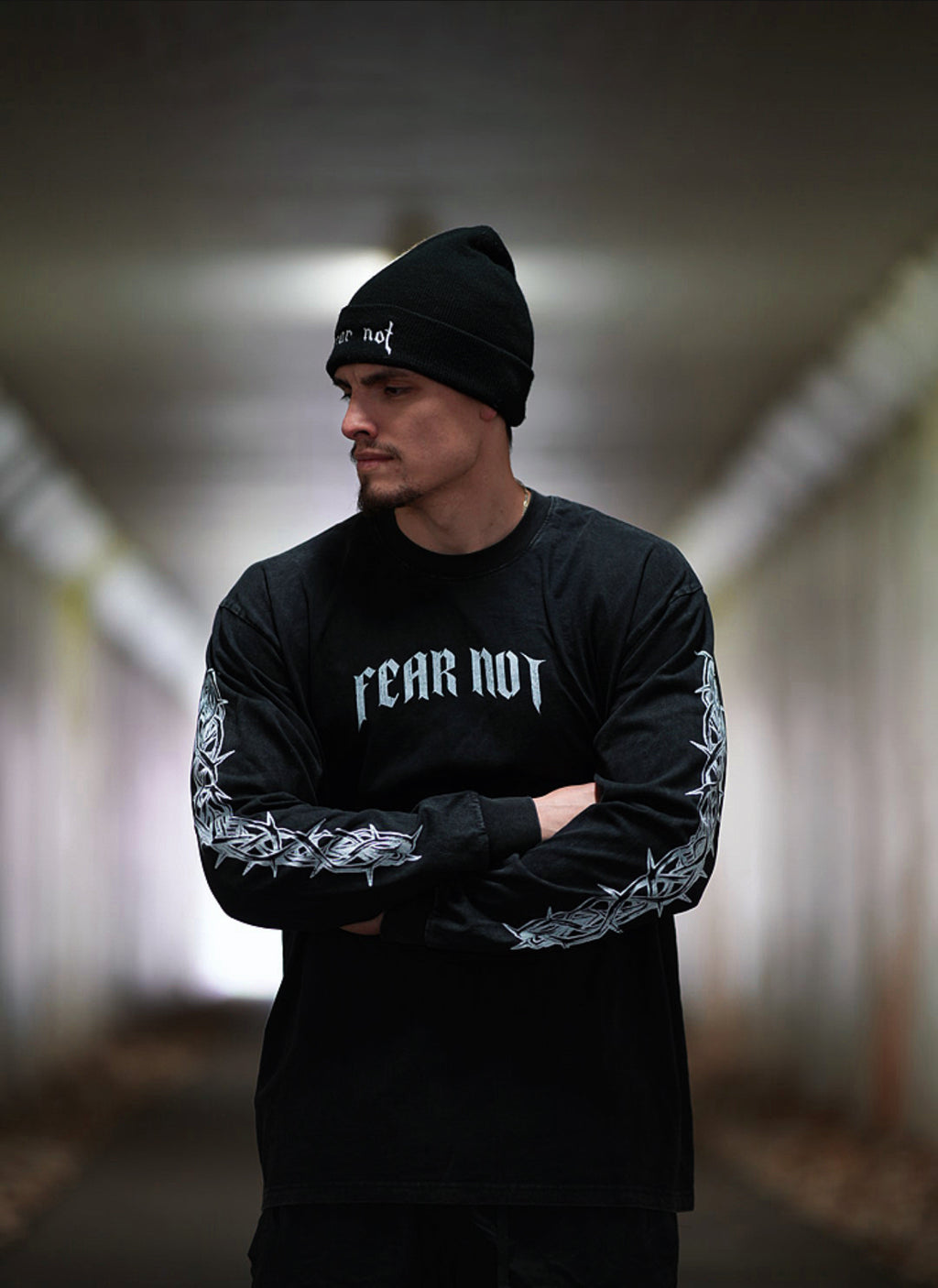 JOHN 11:25 "PREMIUM" LONG SLEEVE - WASHED BLACK