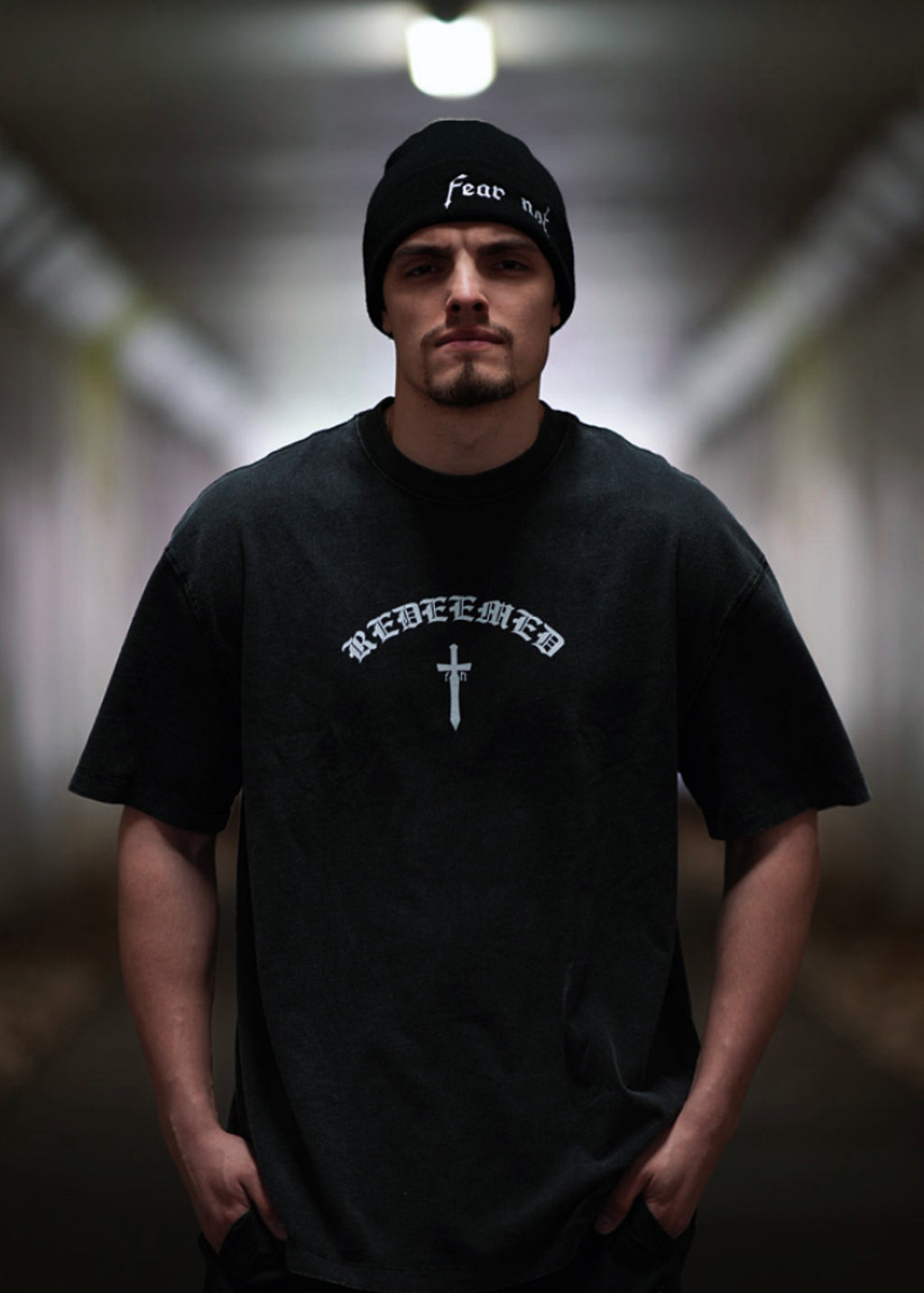 REDEEMED "PREMIUM" TEE - WASHED BLACK