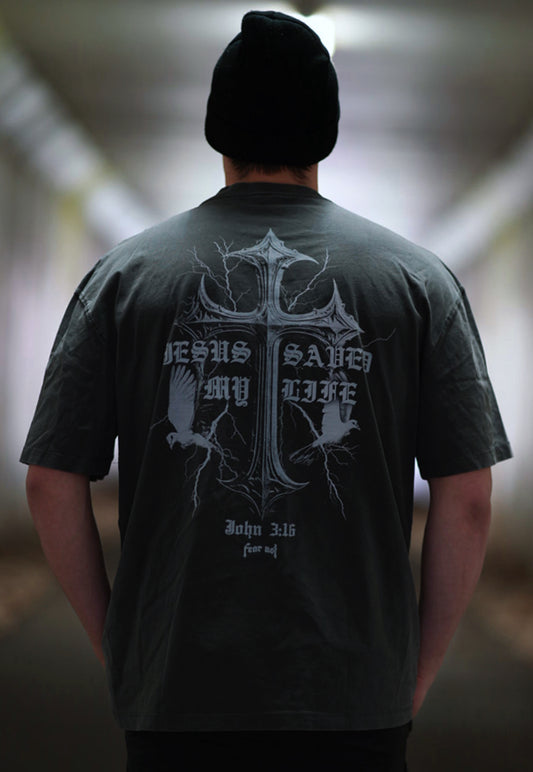 GODS PLAN "PREMIUM" TEE - STONE GRAY