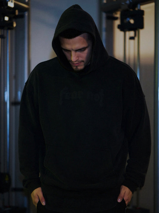 Blackout FEAR NOT Hoodie - Washed Black