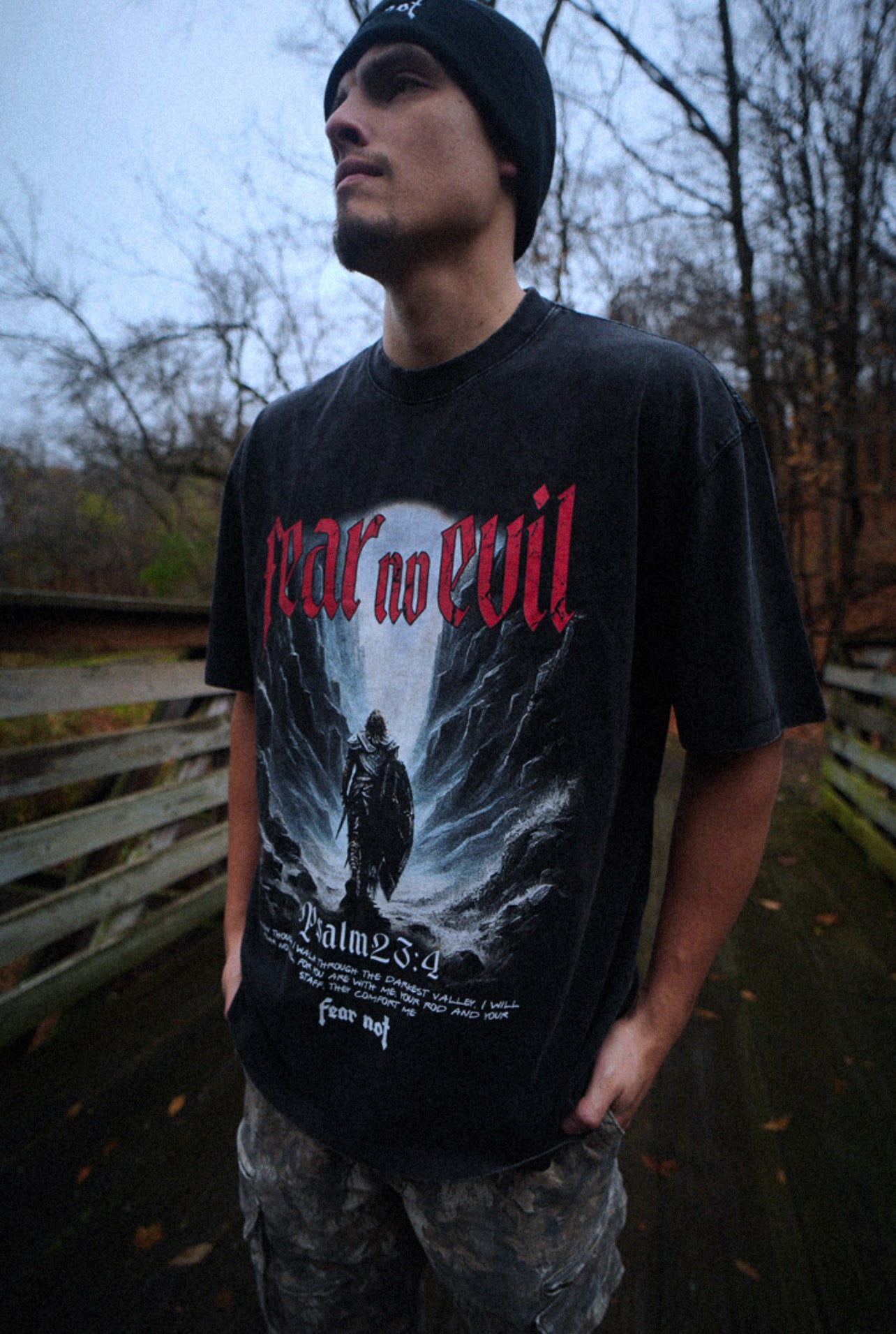 Fear No Evil "PREMIUM" Tee - Washed Black