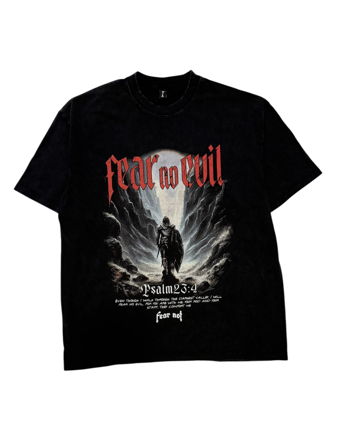 Fear No Evil "PREMIUM" Tee - Washed Black