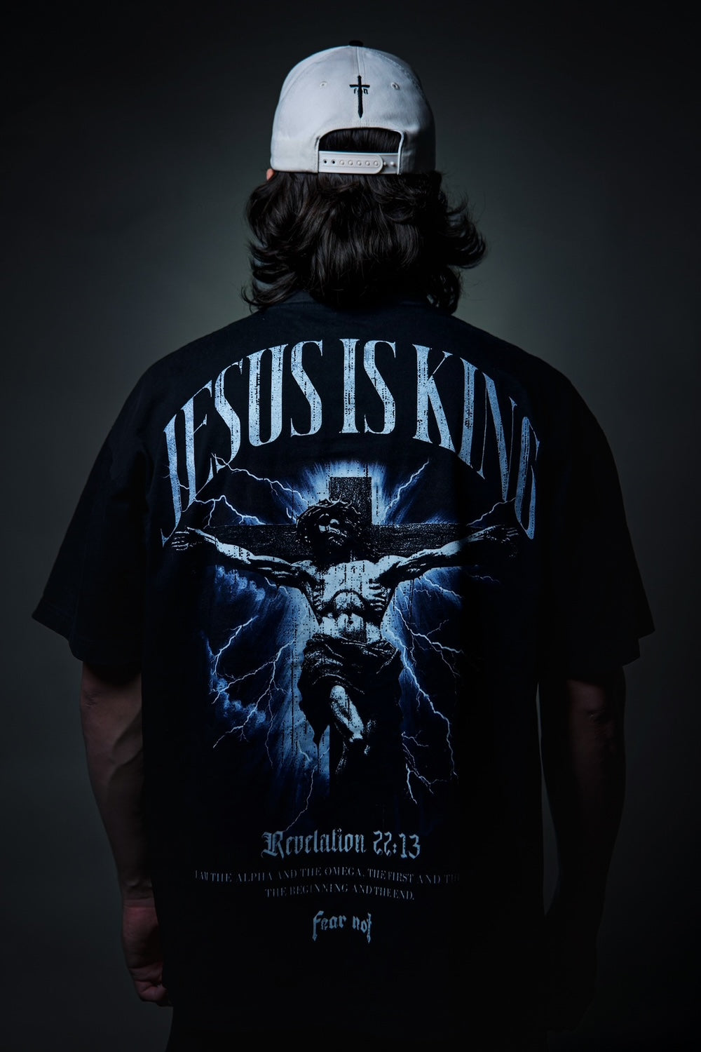 “Jesus is King” tee - Fade Black