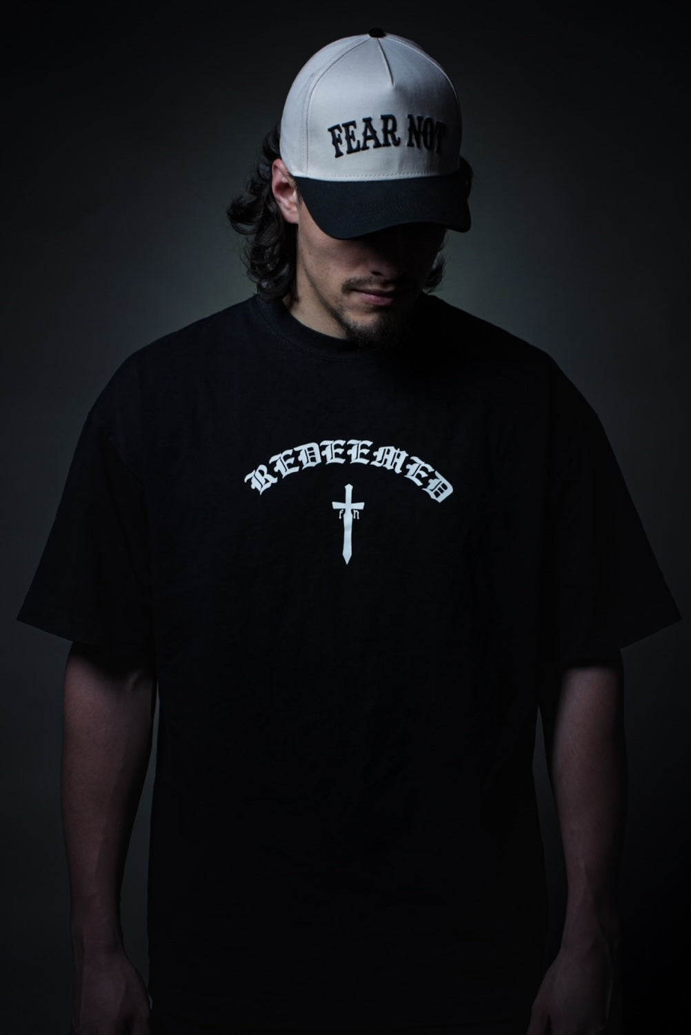 “Redeemed” tee - Fade Black